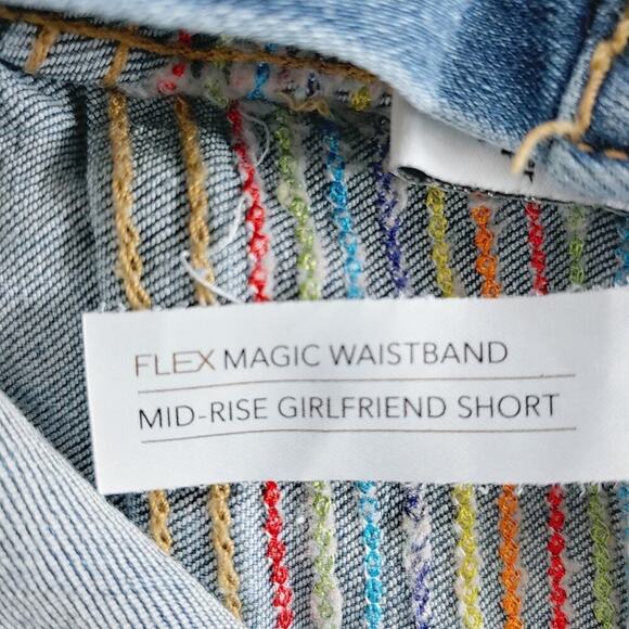 Lane Bryant Flex Magic Waistband Denim Mid-Rise Girlfriend Shorts Plus Size 24 - Picture 7 of 12